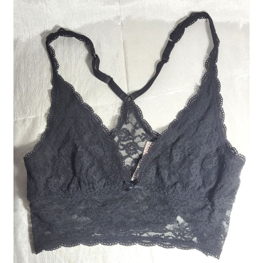 Victoria Secret Lace Racer Back Non-Padded Wireless Bralette - Black - Size XS